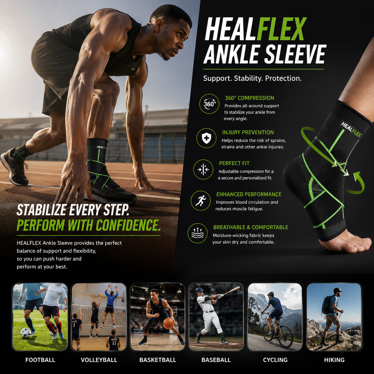 HealFlex Ankle Sleeve