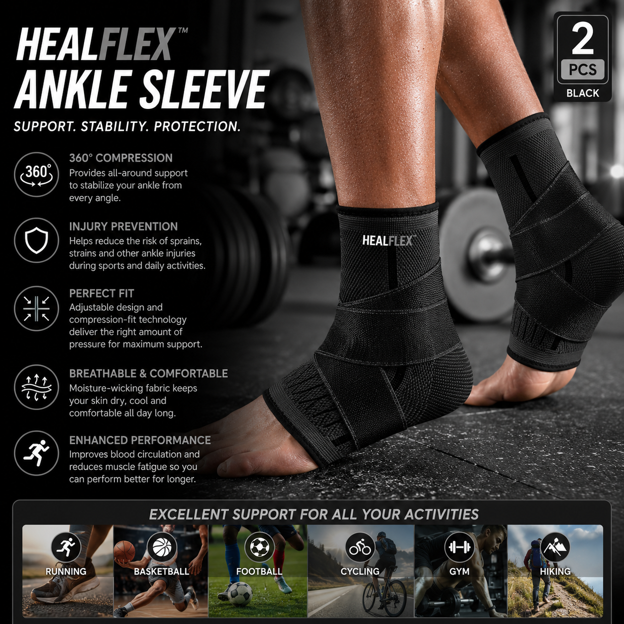 HealFlex Ankle Sleeve